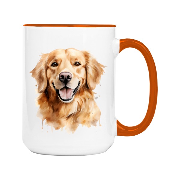 Hrnek velký barevný s potiskem Zlatý retrívr 3
